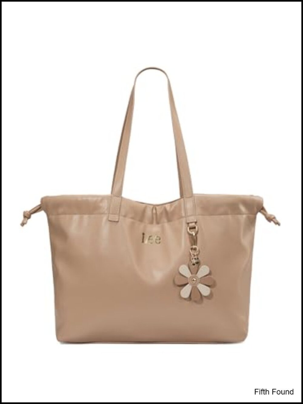 Vegan leather tote bag magnetic closure laptop handbag